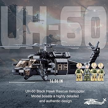 Amazon.com: UH-60 Black Hawk Helicopter Military Set, Army
